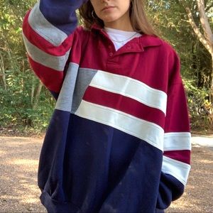 THRIFTED Rugby-style Sweatshirt